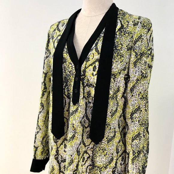 French Connection 4 Snakeskin Print Dress Yellow - Picture 11 of 14